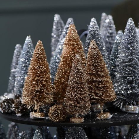 Sparkling Forest Decoration Trees gold
